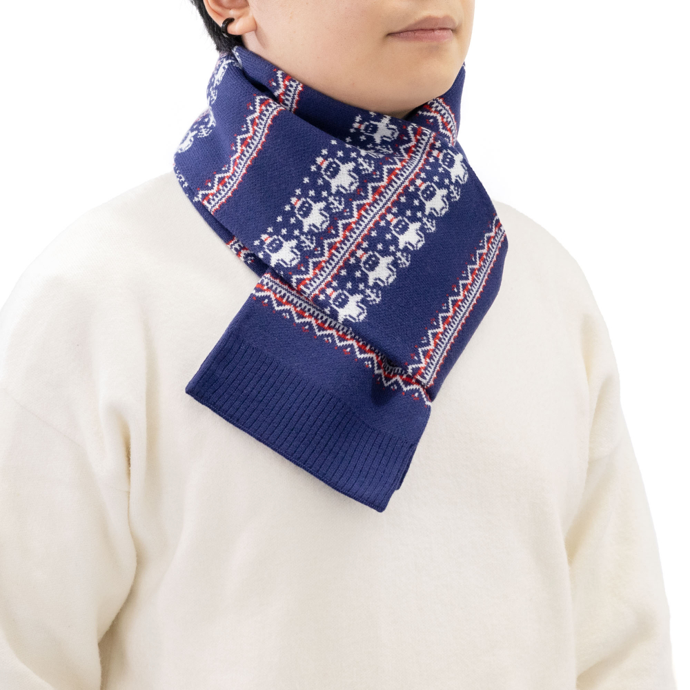 ニットジャガードマフラー(ネイビー) | LOVOT ウェブストア