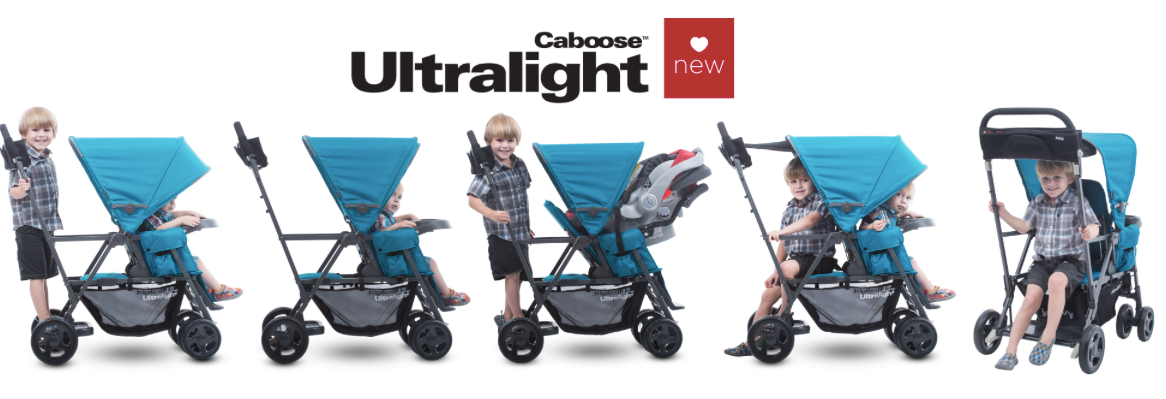 Joovyの二人乗りベビーカー、Caboose Ultralight Stroller | みらい