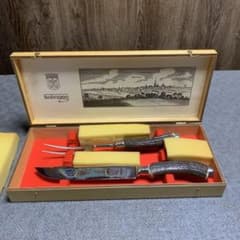 K606 SOLINGEN ナイフ＆カービングフォーク 鹿角ハンドル - メルカリ