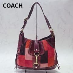 Coach patchwork suede leather bag Y2K - メルカリ