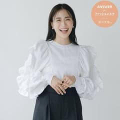 美品 #Newans 【笹川友里さんコラボ】フリルスリーブブラウス サイズ1