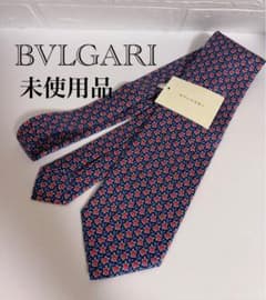 ブルガリ BVLGARI ネクタイ 未使用品 ブルー×レッド タグ付き - メルカリ
