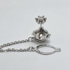 プラチナ Pt900 0.3ct一粒ダイヤモンド 天然ダイヤモンド ネクタイピン