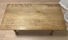 unico ADDAY(アディ)カフェテーブルW1000 オーク材高さ580cm - メルカリ