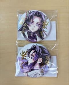 鬼滅の刃 繋ぐ 箔押し缶バッジ WEBSHOPくじ C106 カナエ しのぶ - メルカリ