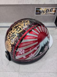 カスタムコルク半 黒ラップ✘Candyレッド富士日章 七色ラメ 文字変更