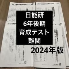 最新版】日能研 6年後期 育成テスト 難関 4回分 2024年版 - メルカリ