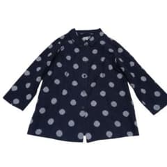 綾小路E】日本製 綿100% シャツ 藍染め 水玉模様 京都 圓 絣 - メルカリ