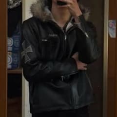 グランジ y2k ギャル レザージャケット 十字架ジャケット お兄さん系