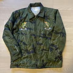 BIG JOHN キルティングジャケット ベトジャン ブラックバス 魚 迷彩