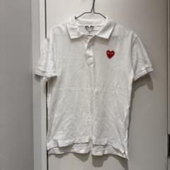PLAY COMME des GARCONS ホワイトポロシャツ M - メルカリ