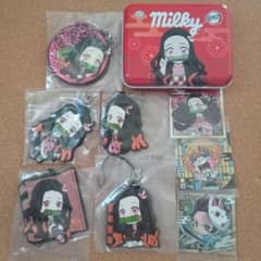 鬼滅の刃 禰豆子 ラバーストラップ ミルキー缶 6点セット＋おまけ