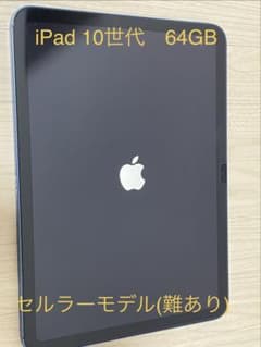 iPad 第10世代 64GB ブルー セルラーモデル難あり - メルカリ