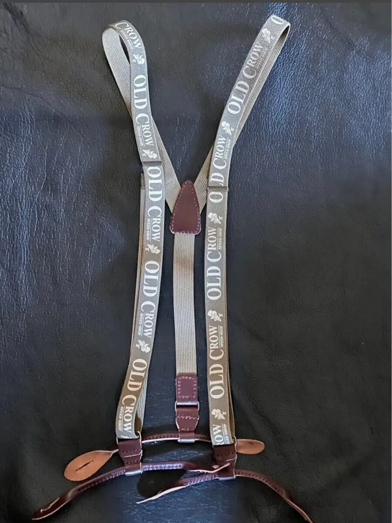 GLAD HAND & CO.ジャガードサスペンダーネイビー