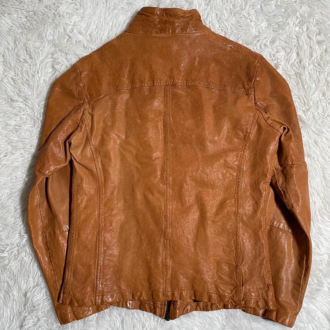 キャシージェーン ラムレザージャケット ウォッシュド加工 | Shop at