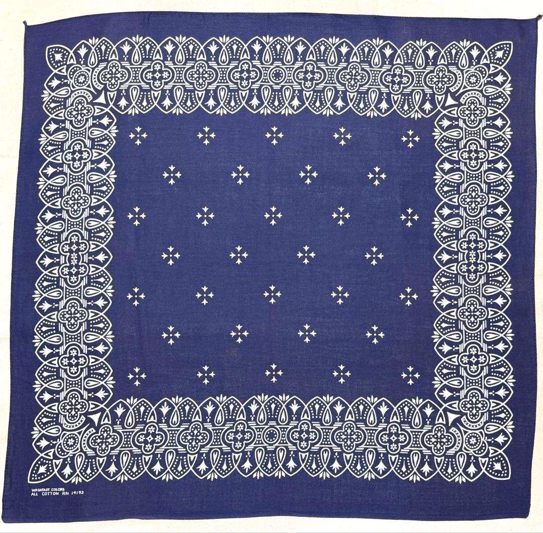 デッドストック アイアンクロス オリジナル ビンテージバンダナ 1693