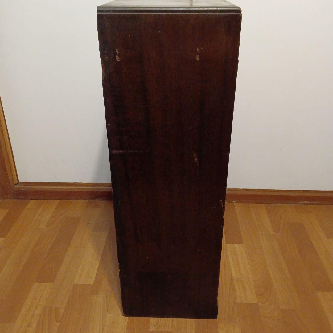 ガラスキャビネット 昭和レトロ ガラス棚 小引き出し