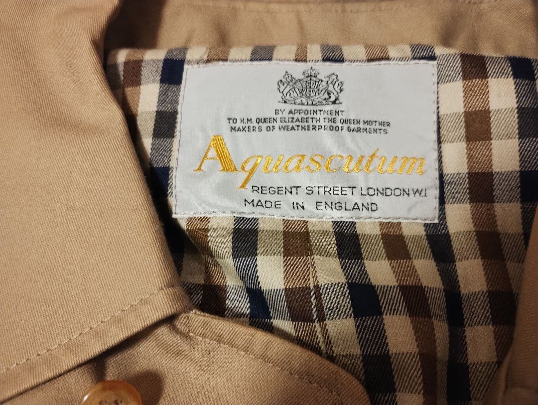 【値下げ❗❗】ステンカラーコート　 アクア5 MADE IN U.K. ステンカラーコート