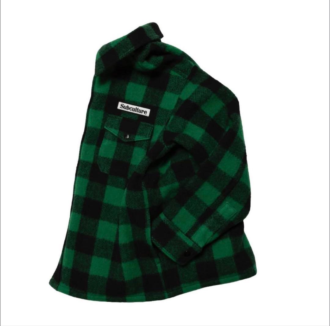 subculture SCバッファローチェックジャケット緑黒3キムタクさんタク