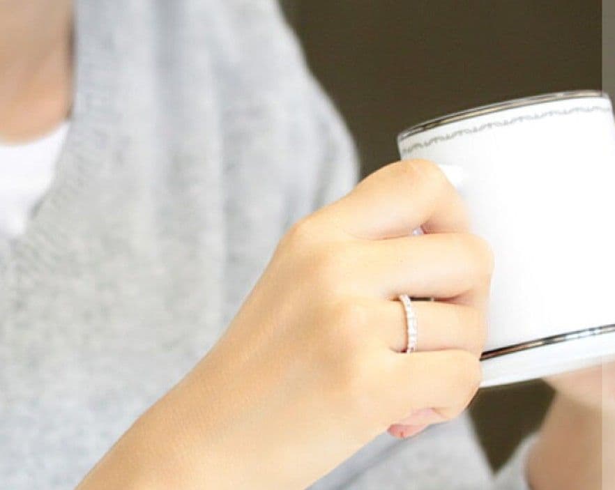 K10ピンクゴールド ブラウンダイヤハーフエタニティリング 0.5ct