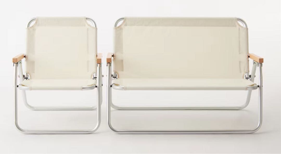 無印良品 MUJI アルミ 折りたたみベンチ チェア 無印良品 廃盤商品