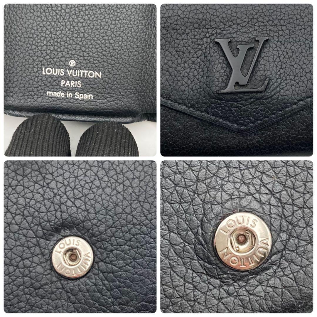 ルイヴィトン ポルトフォイユ ロックミニ 三つ折り財布 ブラック