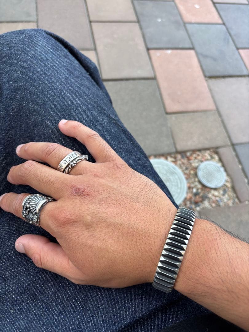 値下げ明日まで　Navajo インディアンジュエリー　Ｌ　Tahe バングル 値下げ明日まで Navajo インディアンジュエリー L Tahe バングル