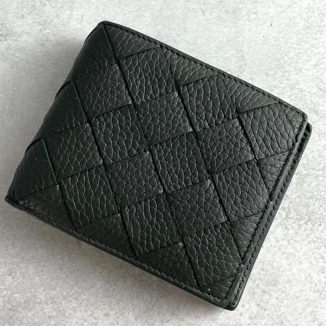 現行✨ ボッテガヴェネタ 折財布 ディエゴ イントレチャート オリーブ レザー BOTTEGA VENETA（ボッテガ・ヴェネタ） 二つ折り財布 イントレチャート