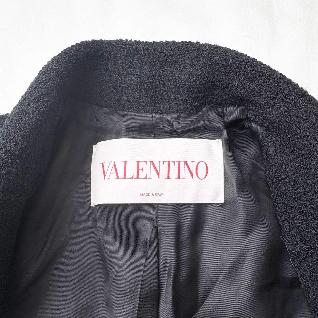 ヴァレンティノ 2022 パイピング ツイードジャケット ダブルボタン 金