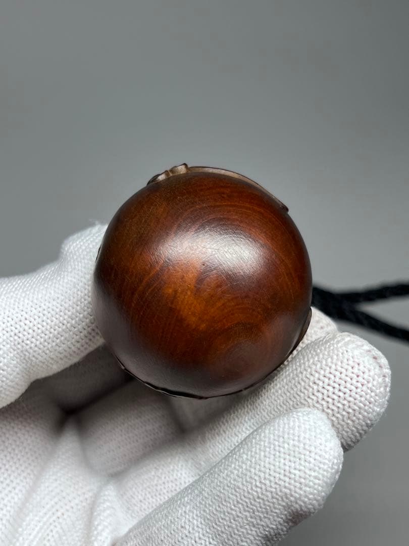 中国古美術 本物柘植 黄楊木 細工彫刻 福 瓢箪 根付 コレクション 木彫