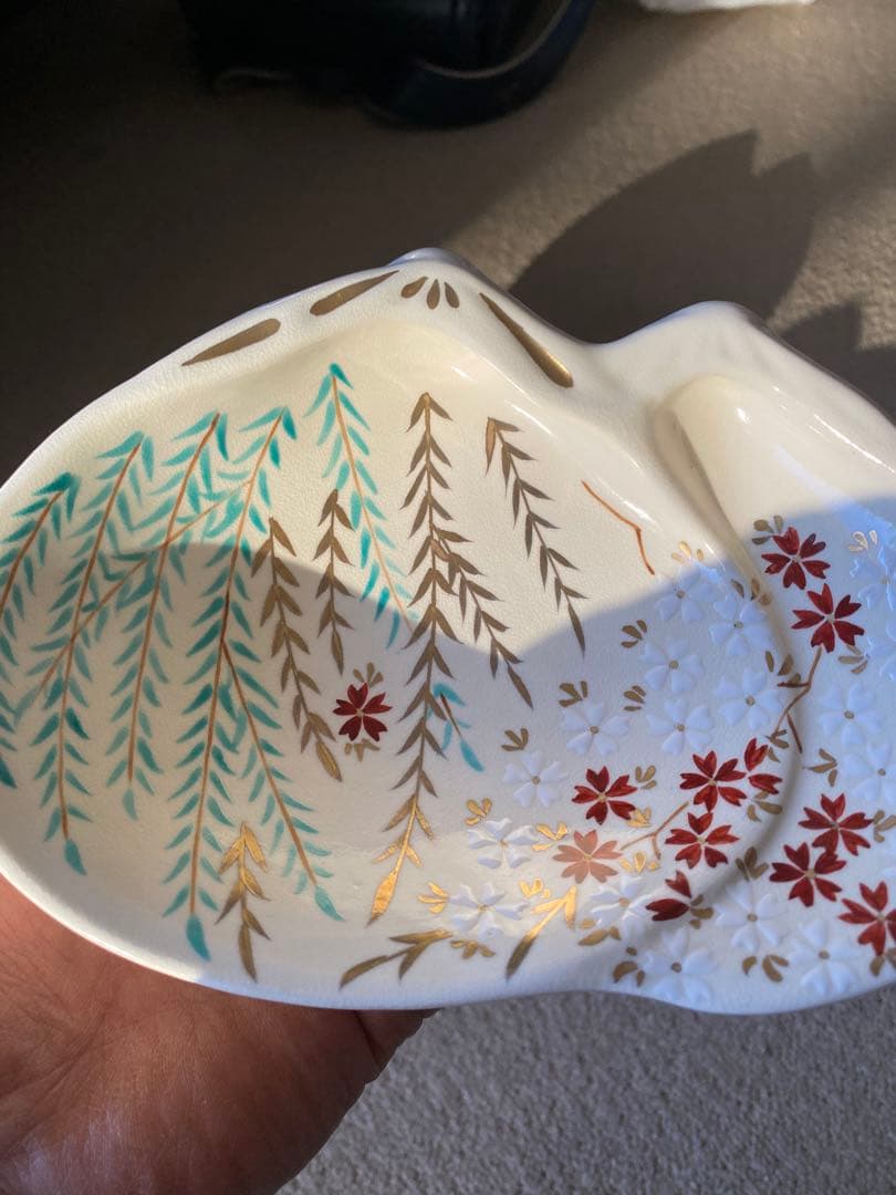 京焼向付仁清重ね蛤 金使用 柳と桜5客 新品未使 - メルカリ