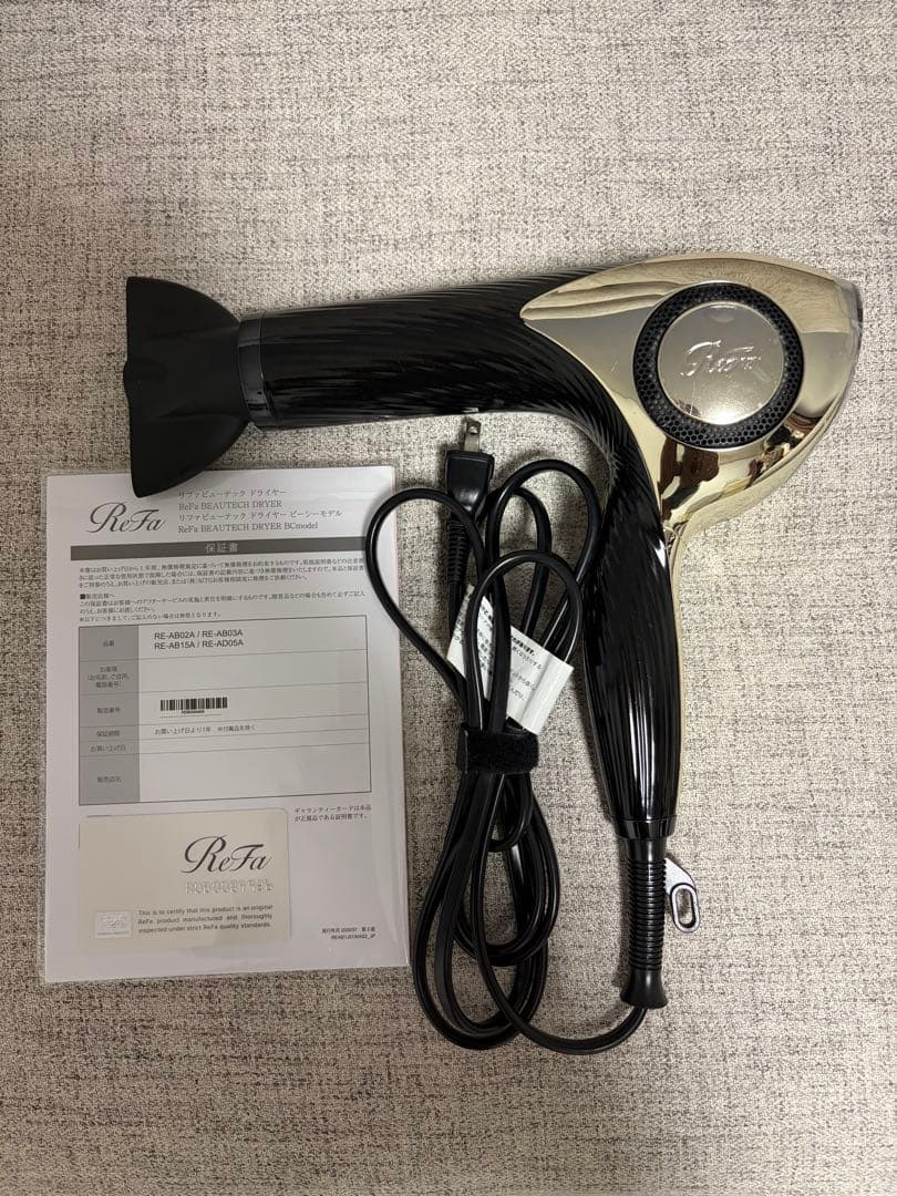 ReFa ヘアドライヤー ブラック ギャランティーカード有 リファ - メルカリ