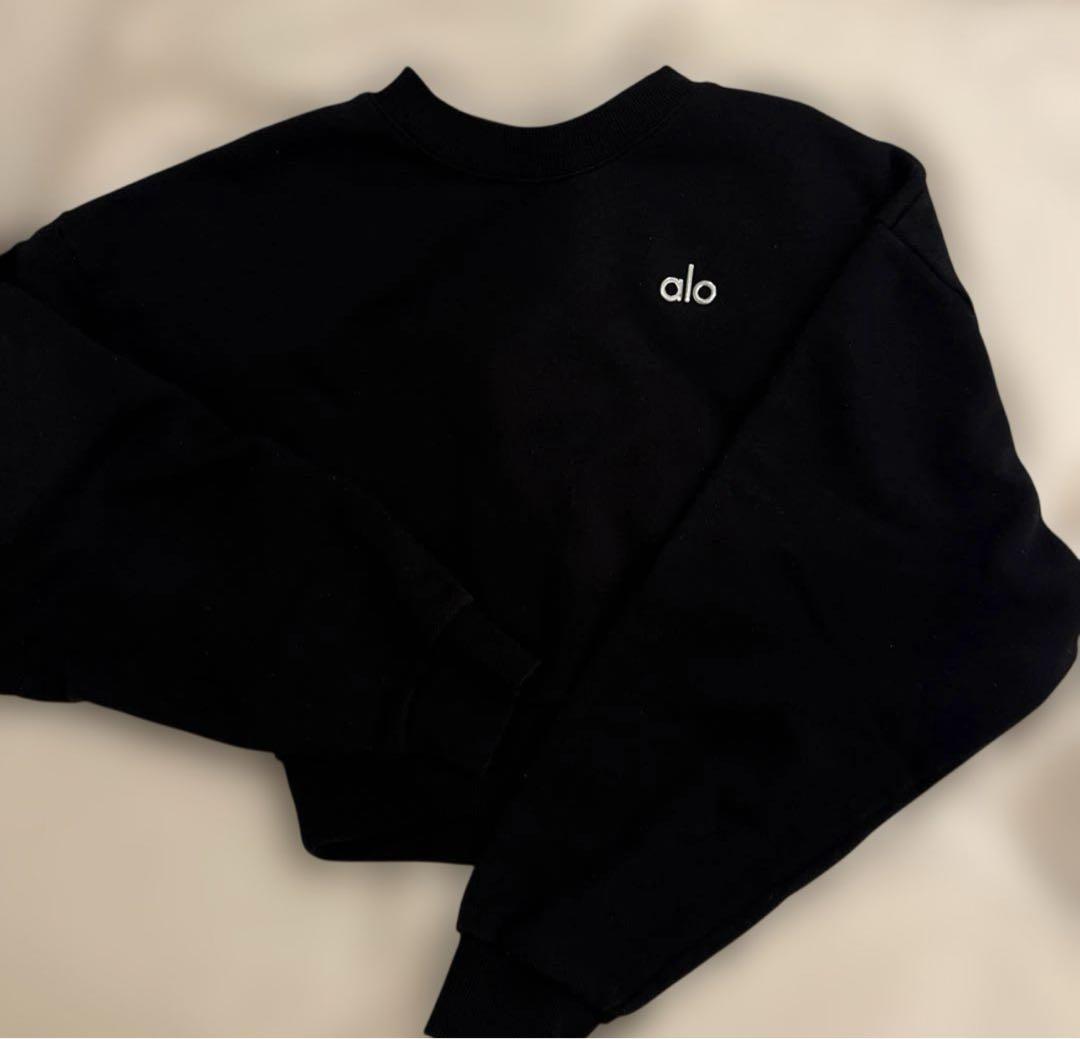 alo クロップド Accolade クルーネック トレーナー Sサイズ - メルカリ