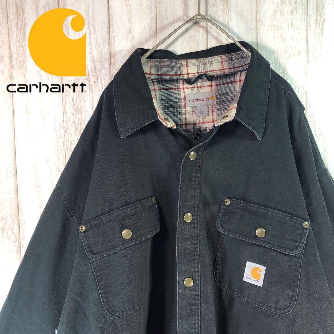 インド製】カーハート ダックジャケット カバーオール 裏地チェック柄