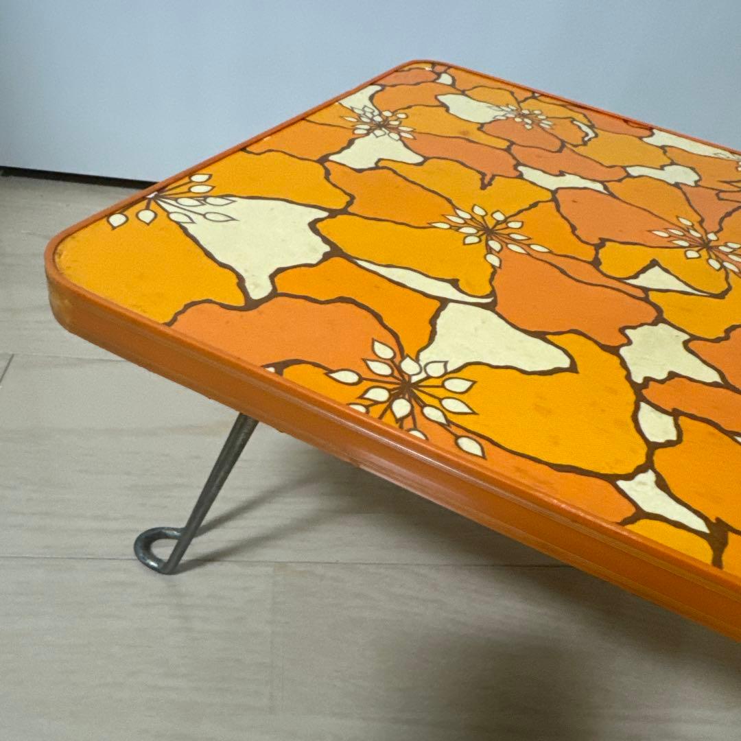 昭和レトロ 花柄テーブル レトロポップ ちゃぶ台 折りたたみテーブル