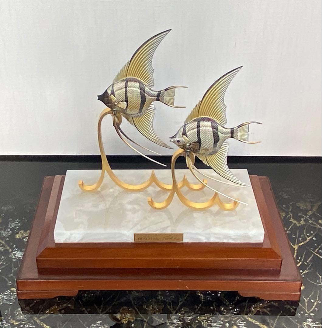 TAKEHIKO武比古 日本伝統工芸銀製エンゼルフィッシュ2号2匹44万の品
