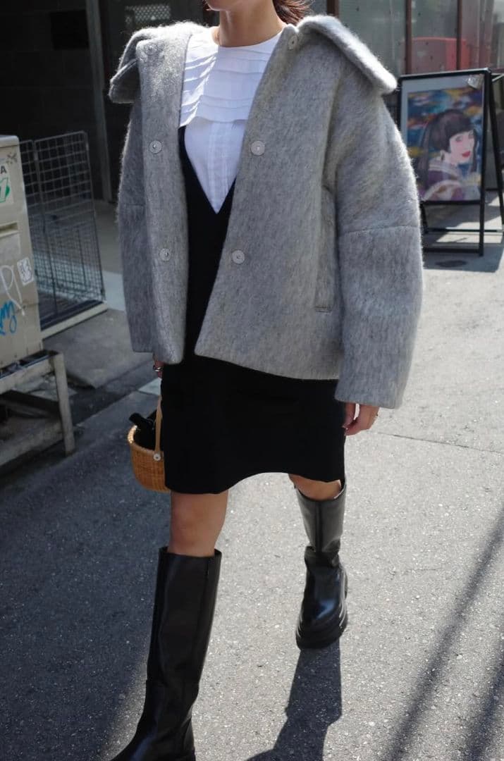 bow.a シャギーコート☆美品 Shelly island（シェリーアイランド） コート アウター 2WAYシャギー