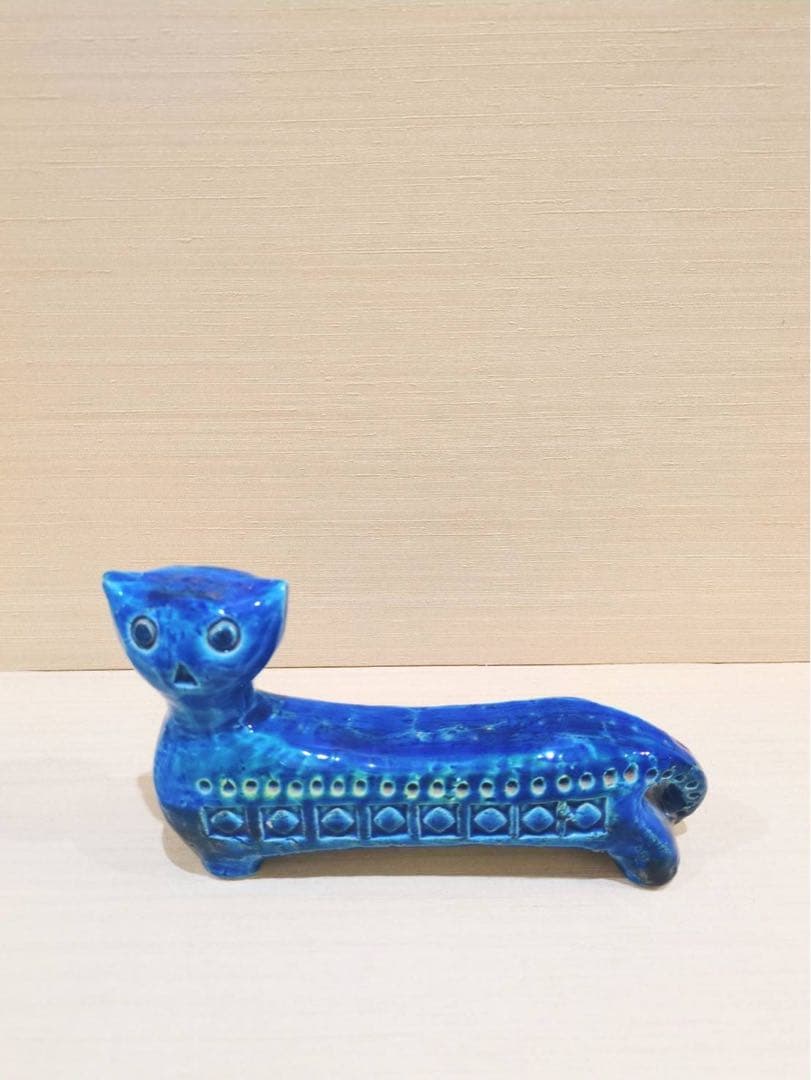 ビトッシ　リミニブルー　ネコのインテリアオブジェ 置物 陶器製 楽天市場】ビトッシ 置物 猫 bitossi リミニブルー イタリア