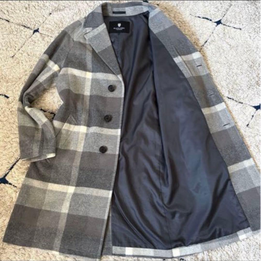 【美品✨】ブラックレーベルクレストブリッジ　チェスターコート　ウール　チェックＬ BLUE LABEL / BLACK LABEL CRESTBRIDGE｜【一部店舗限定】ウール