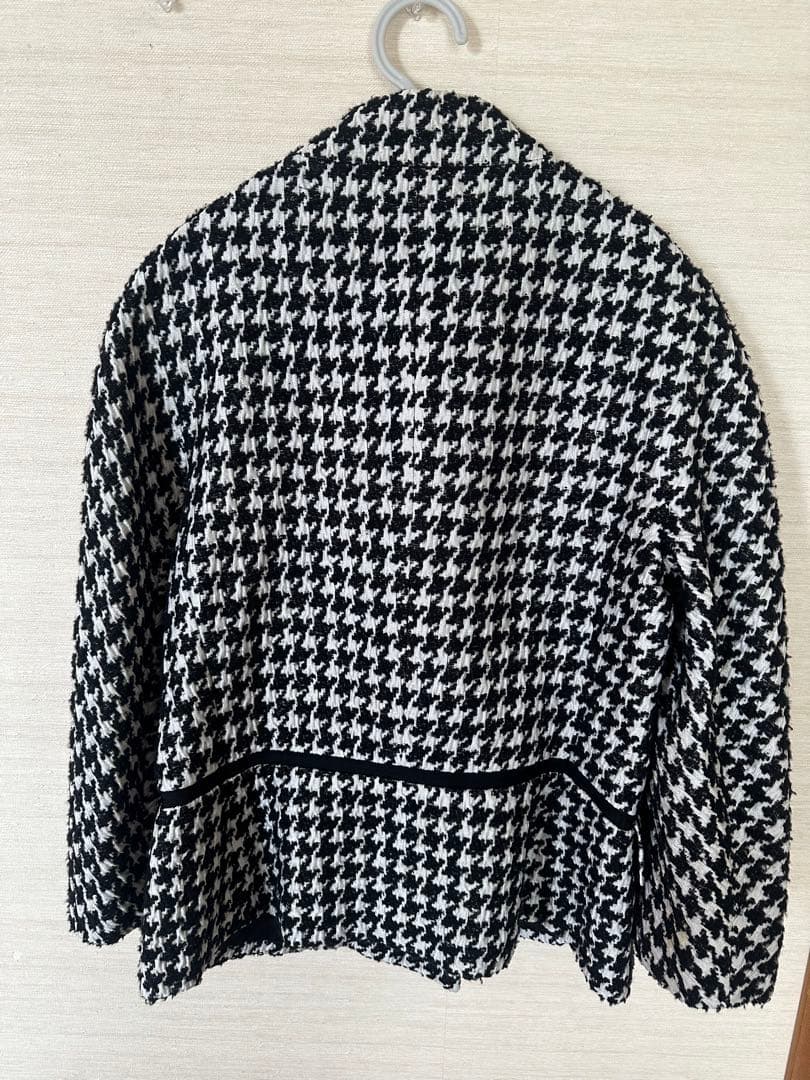 フェラガモ ジャケットコート 千鳥格子 44 - メルカリ