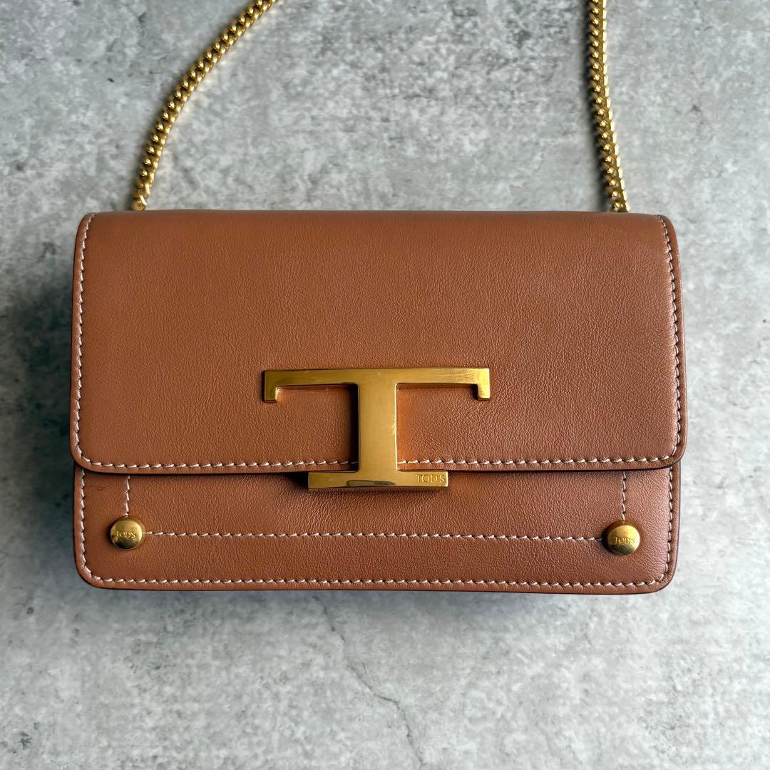 中古王様】TOD'S Tタイムレス 2way ショルダーバッグ ベルトバッグ