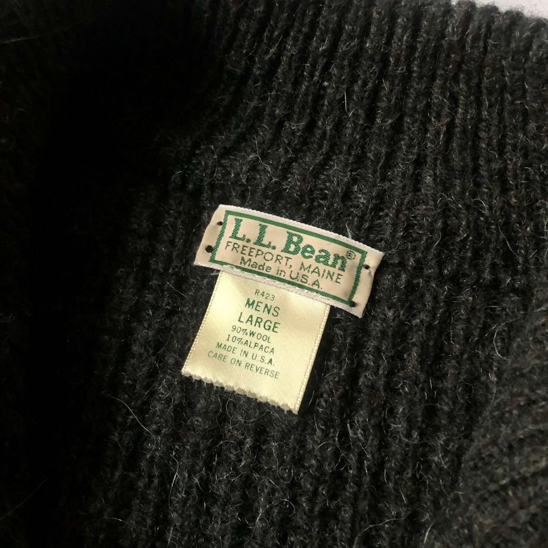 L.L.Bean アルパカウールドライバーズニット Lサイズ アメリカ製
