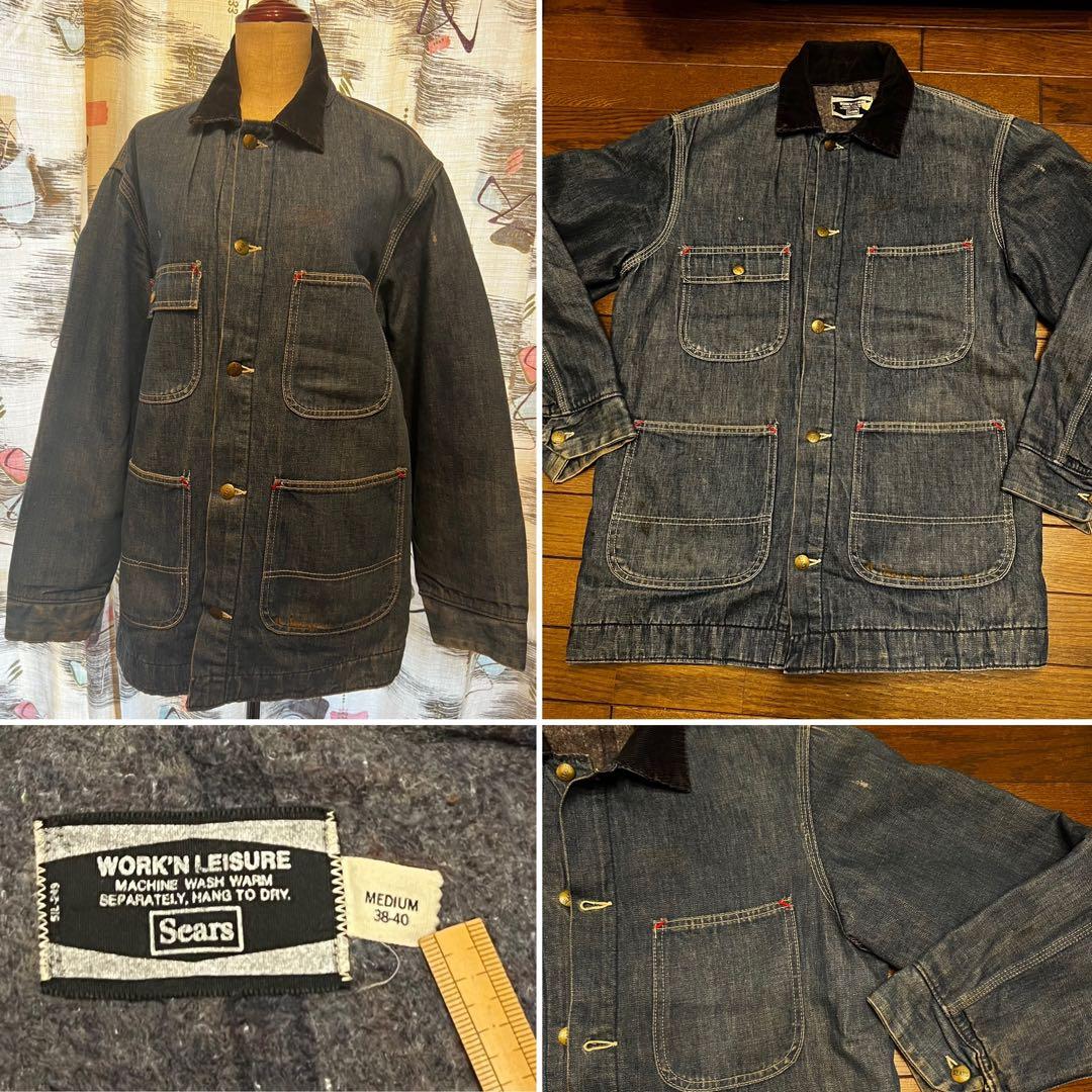 ヒ*ロ様 80sSEARSシアーズ ビンテージ50sデニム カバーオール ジャケ ヒ*ロ様 80sSEARSシアーズ ビンテージ50sデニム カバーオール ジャケ