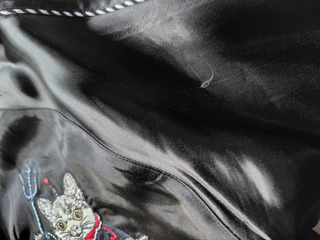 《希少品》ヒグチユウコ風神雷神スカジャン