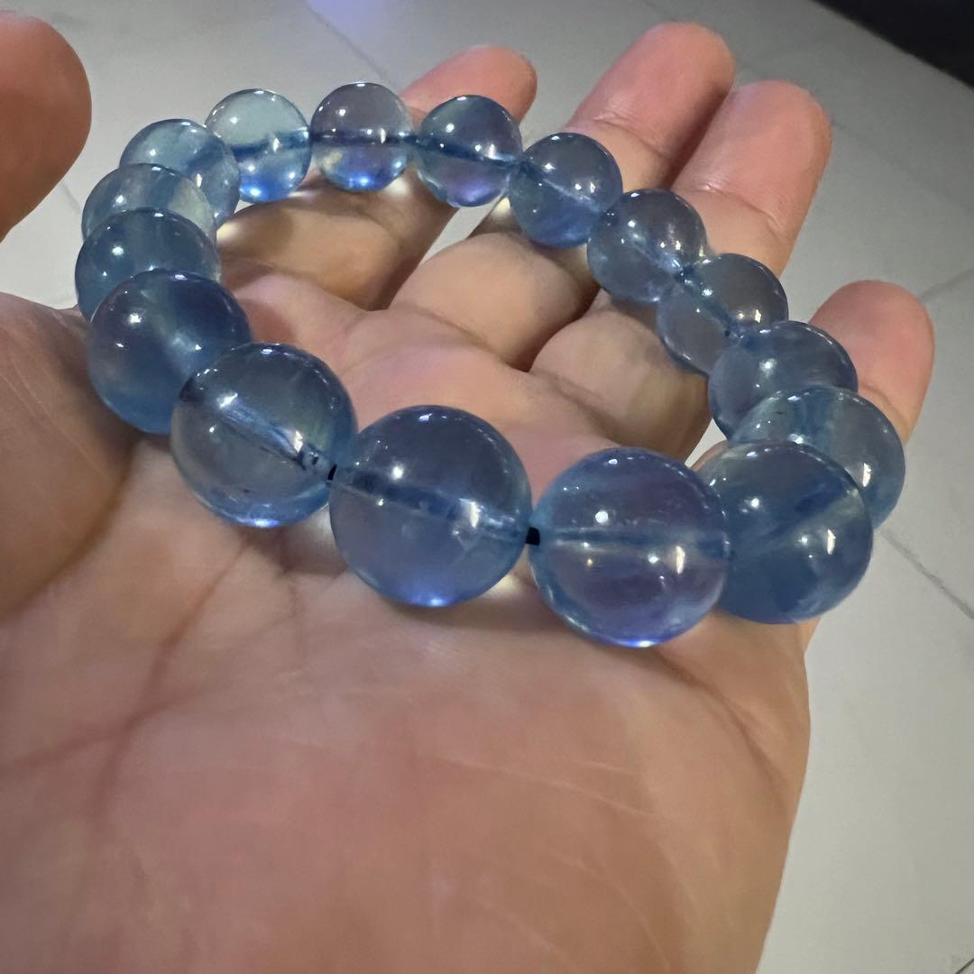 ⭐︎【天然】アクアマリン ブレスレット 13.5mm 56.2g