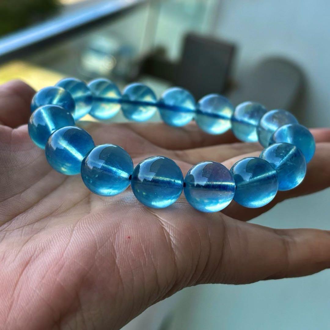 ⭐︎【天然】アクアマリン ブレスレット 13.5mm 56.2g