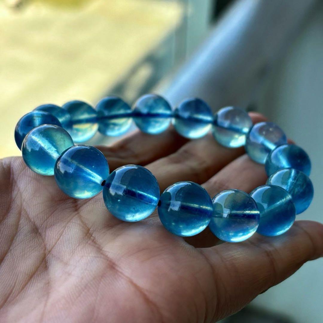 ⭐︎【天然】アクアマリン ブレスレット 13.5mm 56.2g