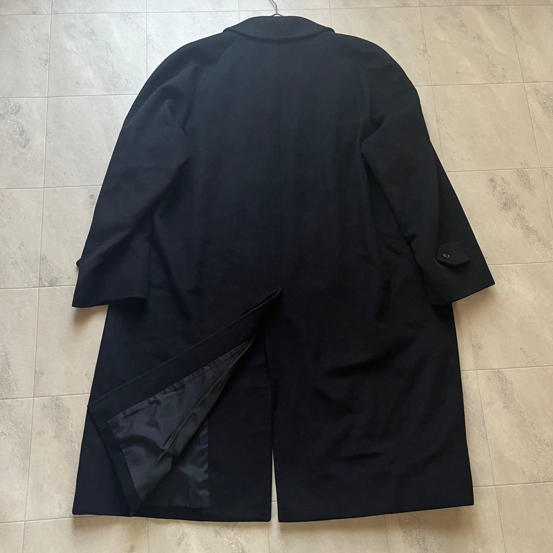 美品 Burberrys ウールカシミヤ チェスターコート ネイビー メンズ