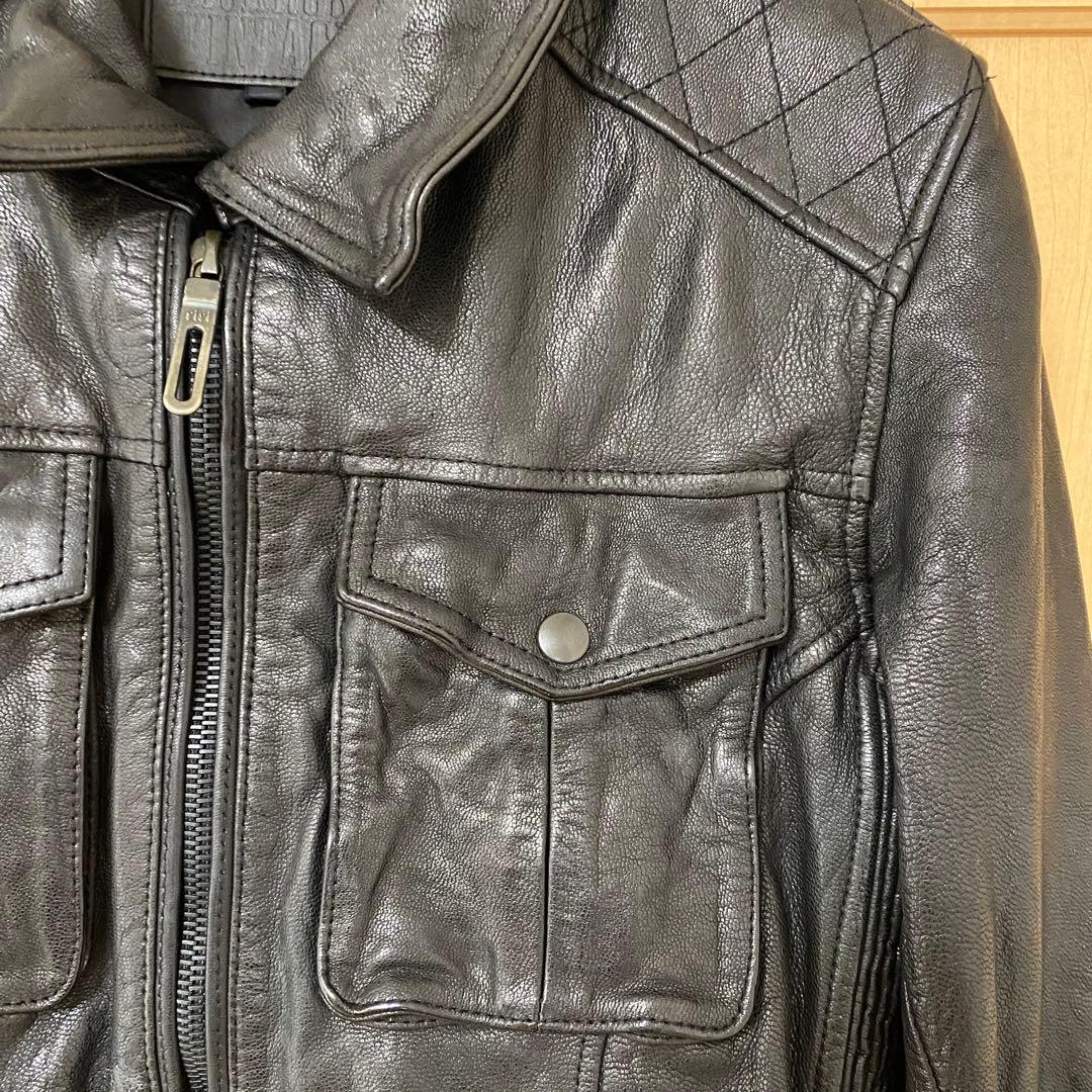 JACK ROSE 黒レザージャケット シングルライダースジャケット サイズ4