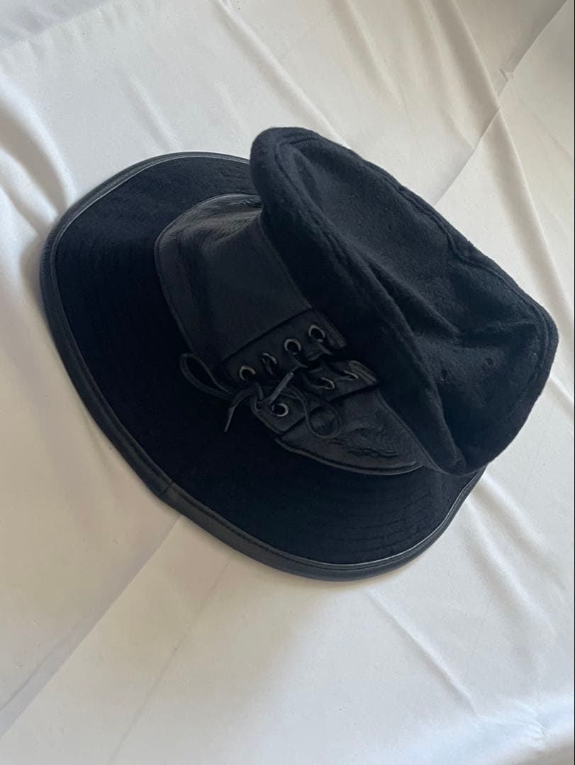 HERMES エルメス レザーハット56 バケットハット - メルカリ